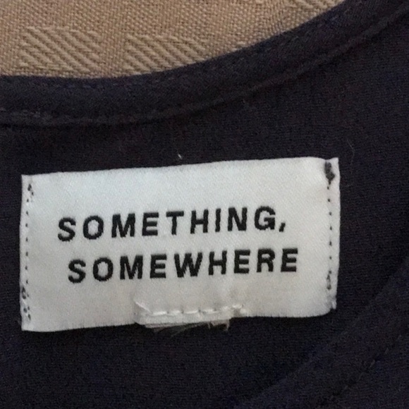 SOMETHING, Somewhere Size S Navy And Light Blue Top - Picture 7 of 8